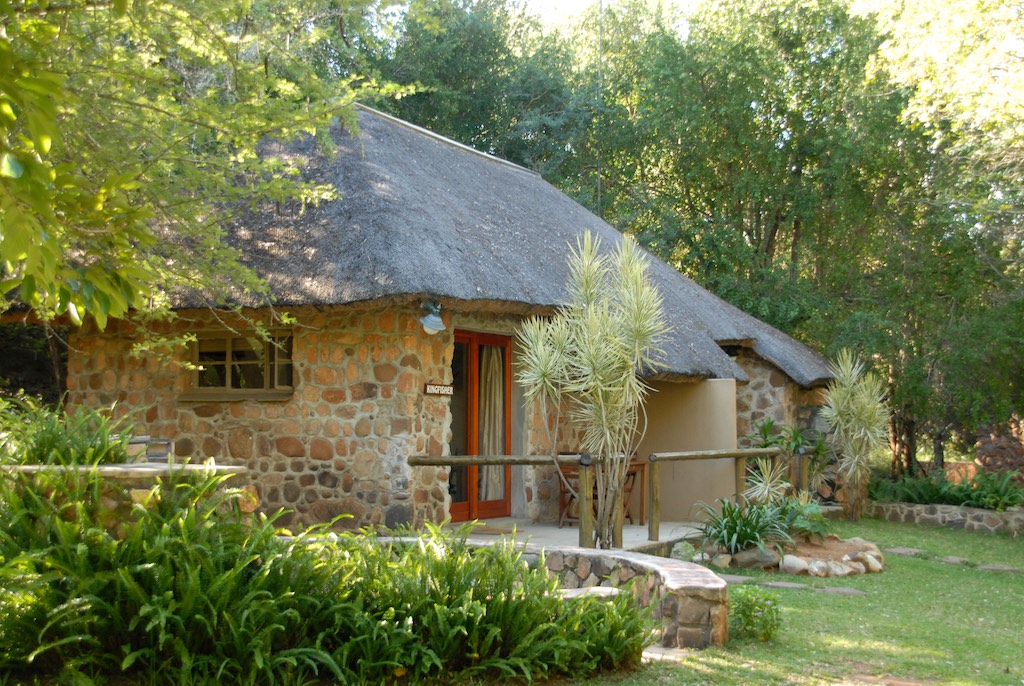 Arriving at our "kingfisher" bungalow at Blyde River lodge