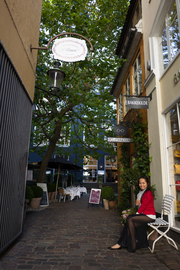 A cozy side road with an interesting vintage shop