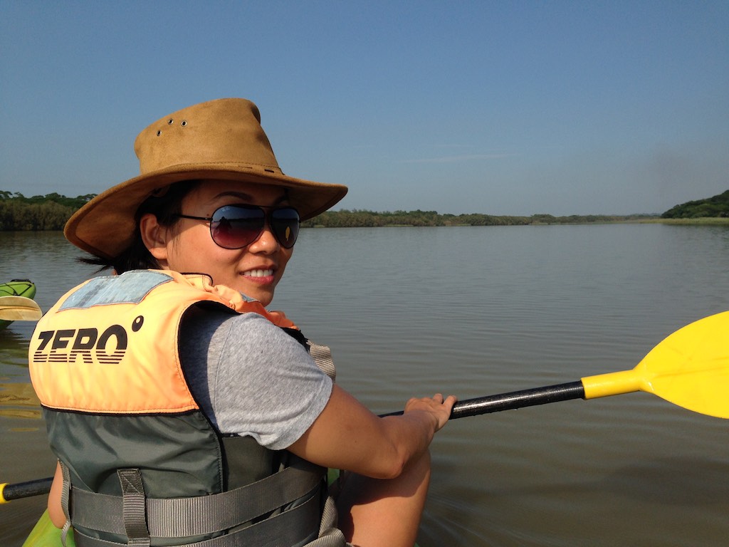 Kayak tour on the river, watching hippos and crocodiles