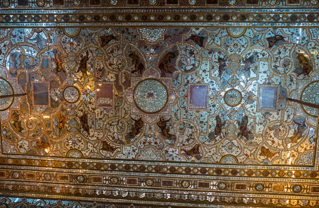 The ceiling of the central room