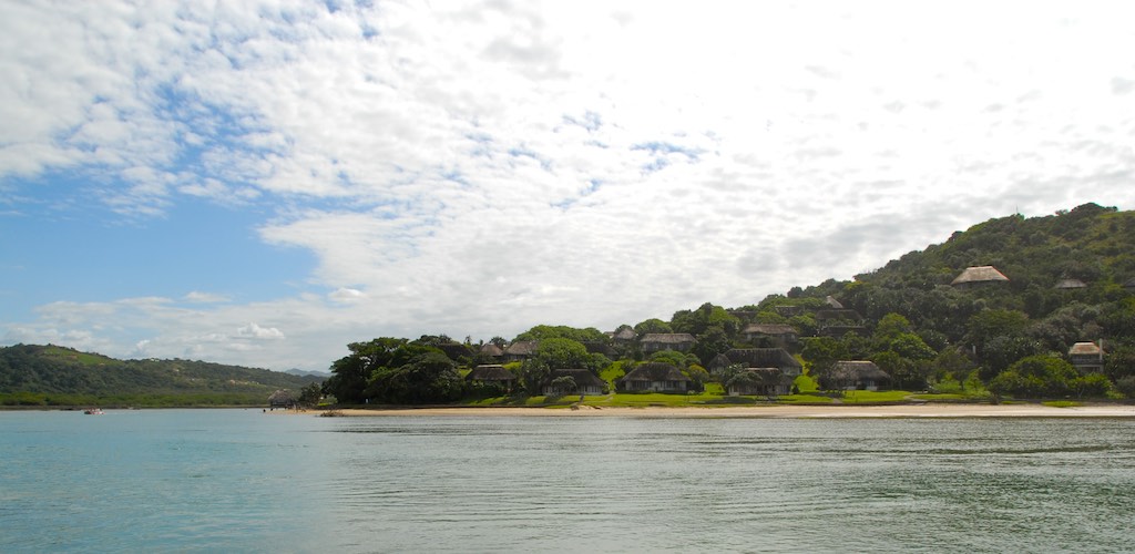 View from the ferry boat that carries you across the river to the beach